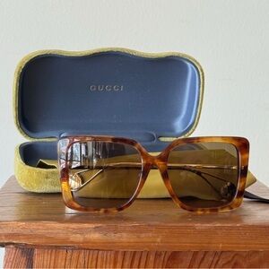 Gucci Brown Tortoise Sunglasses
